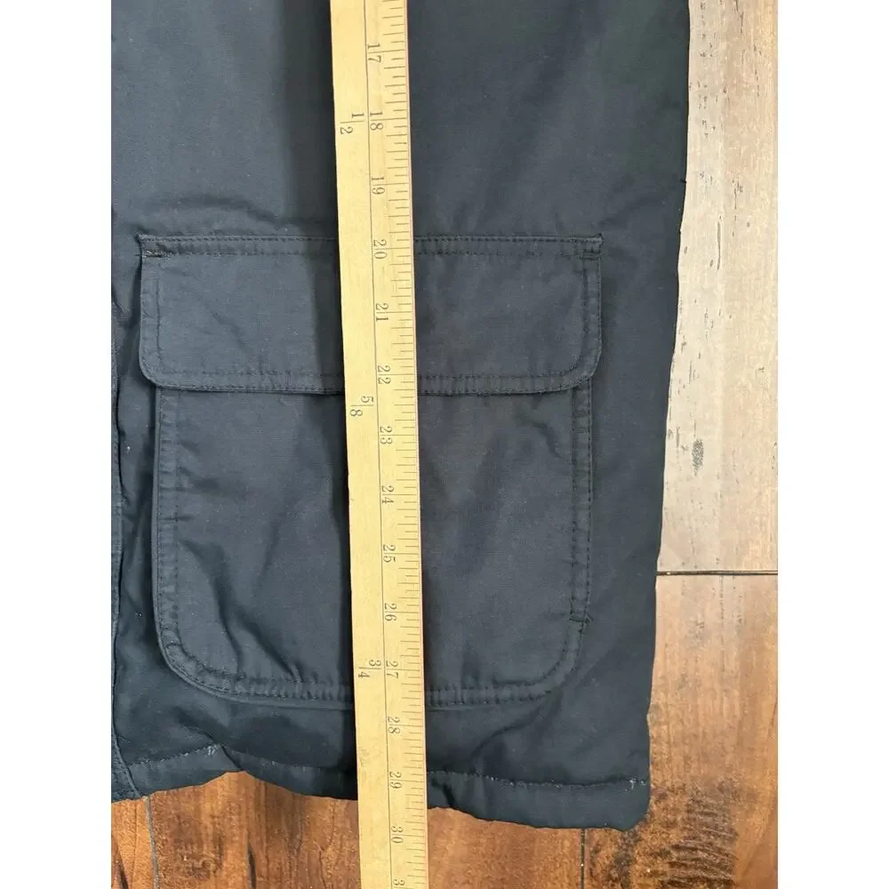 Vintage WearGuard Bomber Jacket Mens S Black Detachable Hood Full Zip Workwear